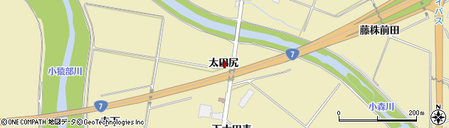 秋田県北秋田市脇神太田尻周辺の地図