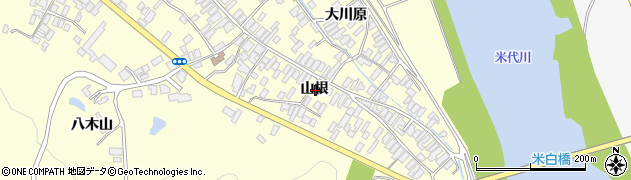 秋田県能代市二ツ井町切石山根周辺の地図