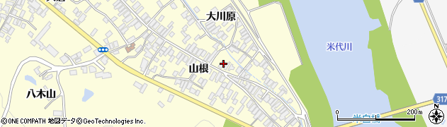 秋田県能代市二ツ井町切石山根160周辺の地図