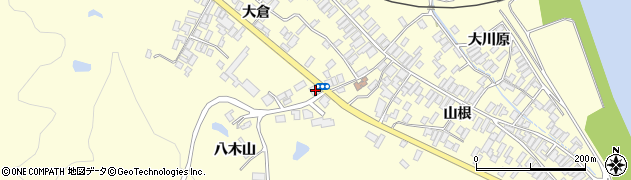 秋田県能代市二ツ井町切石大倉136周辺の地図