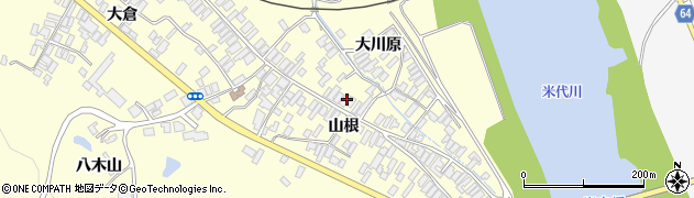 秋田県能代市二ツ井町切石山根154周辺の地図