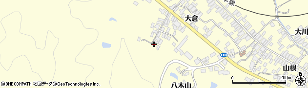 秋田県能代市二ツ井町切石大倉158周辺の地図