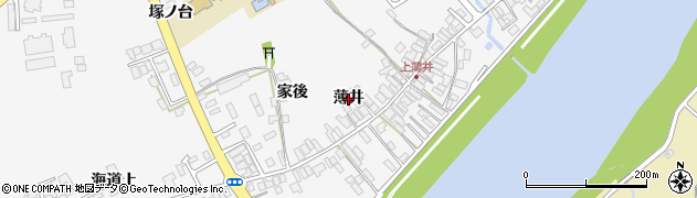 秋田県能代市二ツ井町（薄井）周辺の地図
