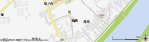 秋田県能代市二ツ井町（家後）周辺の地図