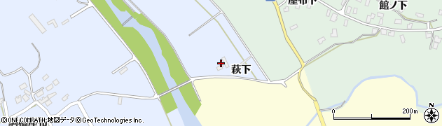 秋田県大館市比内町新館萩下川添周辺の地図