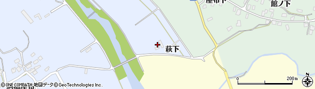 秋田県大館市比内町新館（萩下川添）周辺の地図