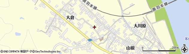 秋田県能代市二ツ井町切石大倉97周辺の地図