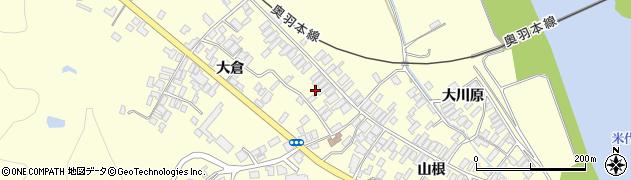 秋田県能代市二ツ井町切石山根109周辺の地図
