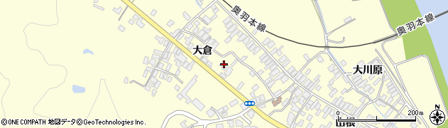 秋田県能代市二ツ井町切石大倉126周辺の地図