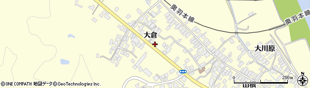 秋田県能代市二ツ井町切石大倉151周辺の地図