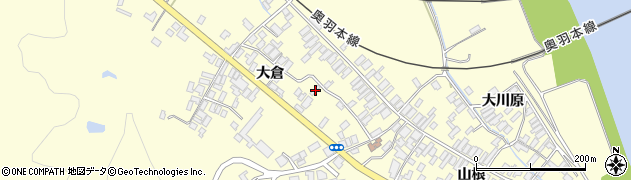 秋田県能代市二ツ井町切石大倉108周辺の地図