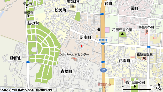 〒016-0897 秋田県能代市昭南町の地図