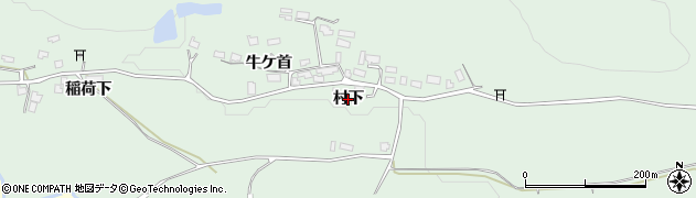 秋田県大館市比内町味噌内（村下）周辺の地図