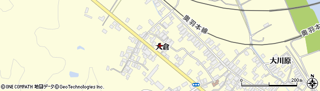 秋田県能代市二ツ井町切石大倉124周辺の地図