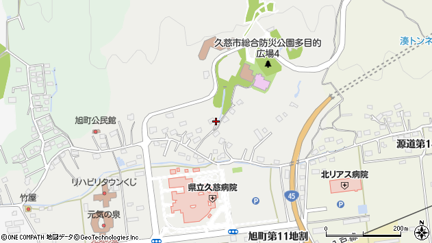 〒028-0014 岩手県久慈市旭町の地図