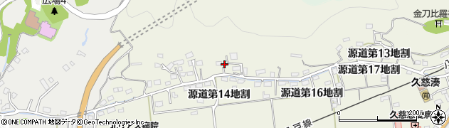 岩手県久慈市源道（第１３地割）周辺の地図