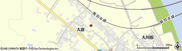 秋田県能代市二ツ井町切石大倉89周辺の地図
