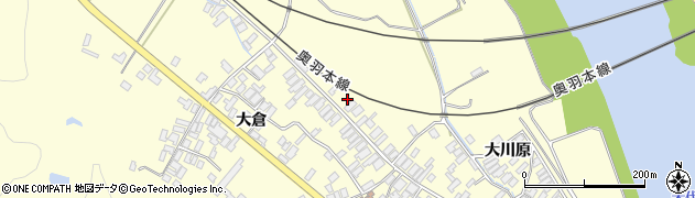 秋田県能代市二ツ井町切石山根125周辺の地図