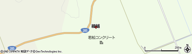 秋田県大館市比内町笹館細越周辺の地図