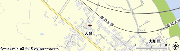 秋田県能代市二ツ井町切石大倉90周辺の地図