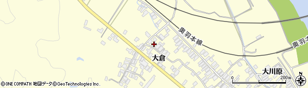 秋田県能代市二ツ井町切石大倉114周辺の地図