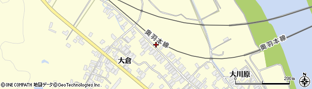 秋田県能代市二ツ井町切石山根120周辺の地図
