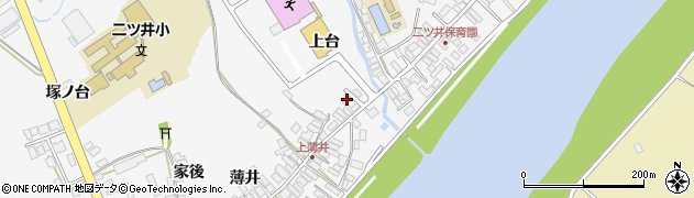 秋田県能代市二ツ井町上台76周辺の地図