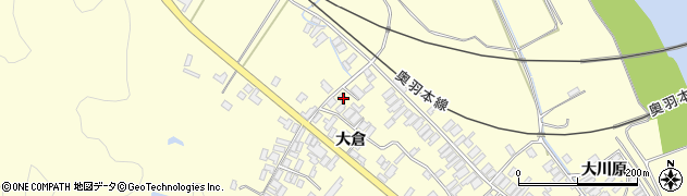 秋田県能代市二ツ井町切石大倉83周辺の地図