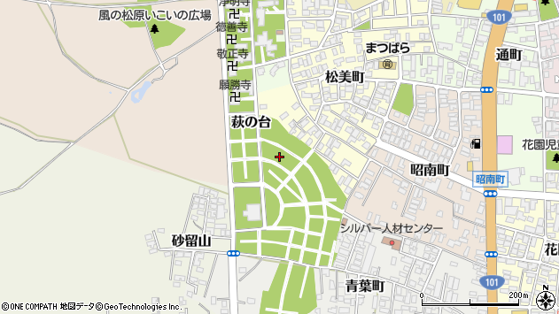 〒016-0894 秋田県能代市萩の台の地図