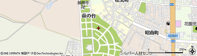 秋田県能代市萩の台周辺の地図