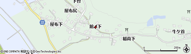 秋田県大館市比内町味噌内（館ノ下）周辺の地図