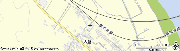 秋田県能代市二ツ井町切石大倉84周辺の地図