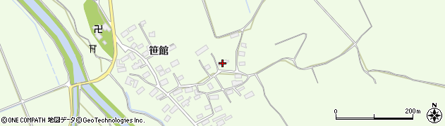 秋田県大館市比内町笹館8周辺の地図