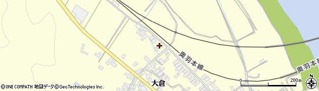 秋田県能代市二ツ井町切石大倉77周辺の地図