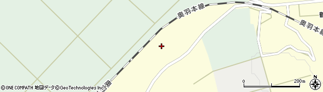 秋田県能代市鶴谷新田周辺の地図