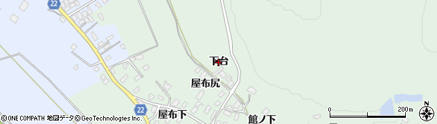 秋田県大館市比内町味噌内（下台）周辺の地図