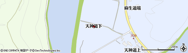秋田県能代市二ツ井町小繋天神道下周辺の地図