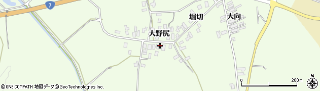 秋田県北秋田市坊沢（大野尻）周辺の地図
