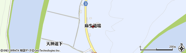 秋田県能代市二ツ井町小繋麻生道端周辺の地図