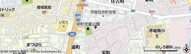 秋田県能代市栄町4周辺の地図