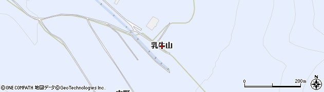 秋田県鹿角市花輪（乳牛山）周辺の地図