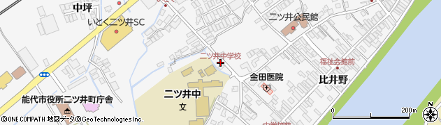 中学校周辺の地図