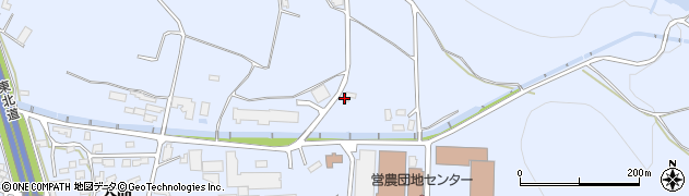 秋田県鹿角市花輪谷地中周辺の地図