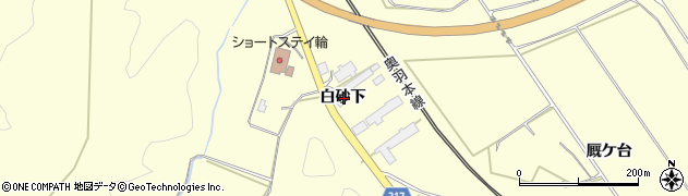 秋田県能代市二ツ井町切石白砂下周辺の地図