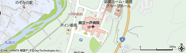 岩手県立一戸病院周辺の地図
