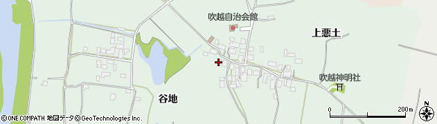 秋田県能代市吹越（谷地）周辺の地図