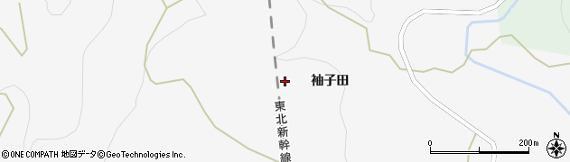 岩手県一戸町（二戸郡）中里（袖子田）周辺の地図