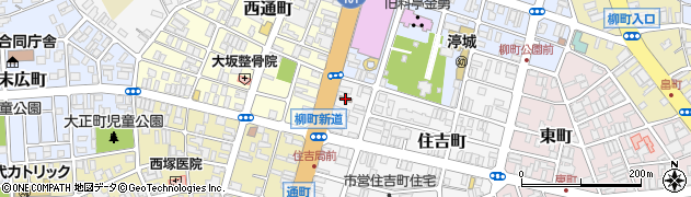 能代住吉町郵便局 ＡＴＭ周辺の地図