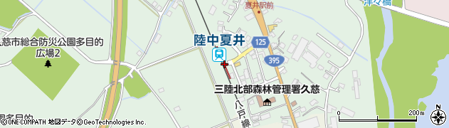 陸中夏井駅周辺の地図