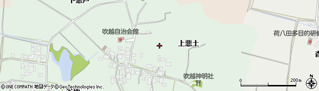 秋田県能代市吹越周辺の地図